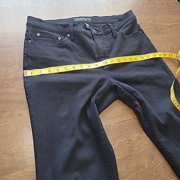 LRL Lauren jeans Co Ralph Lauren Black jeans/pants size 12 Classic Straight leg - Picture 6 of 16